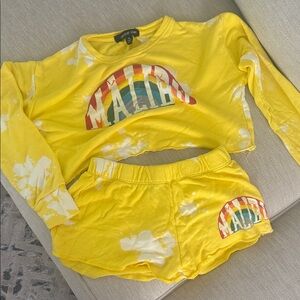 Yellow Tie-Dye Kids Matching Set